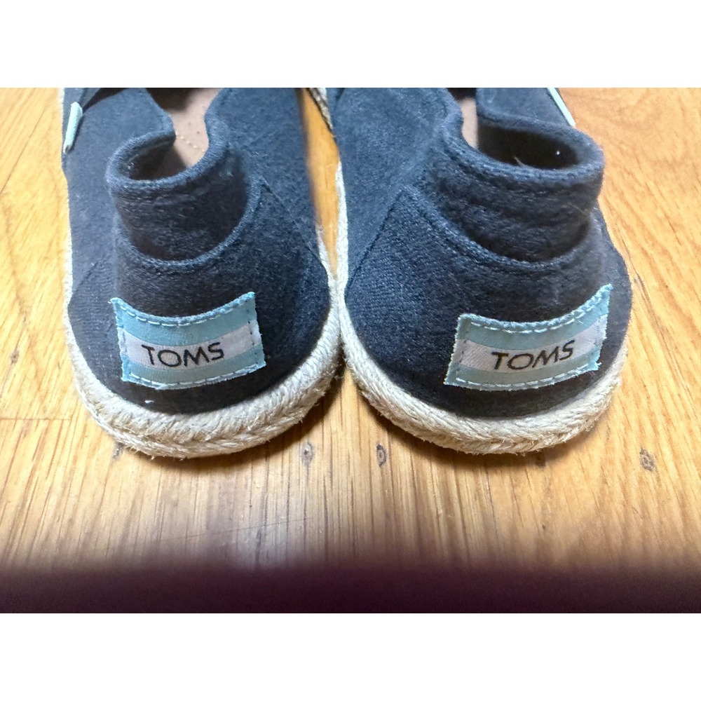 TOMS Womens Alpargata Black Rope Espadrille Slip On Shoes 7.5 1000050424-11 - Picture 2 of 8
